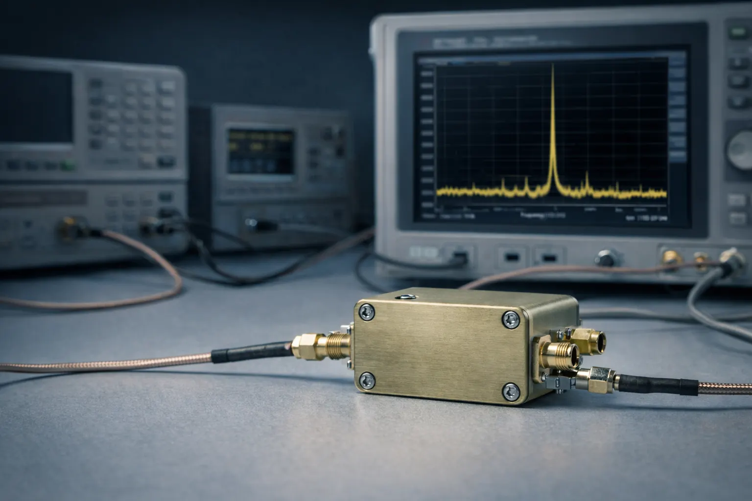 Dielectric resonator oscillator in a laboratory setting