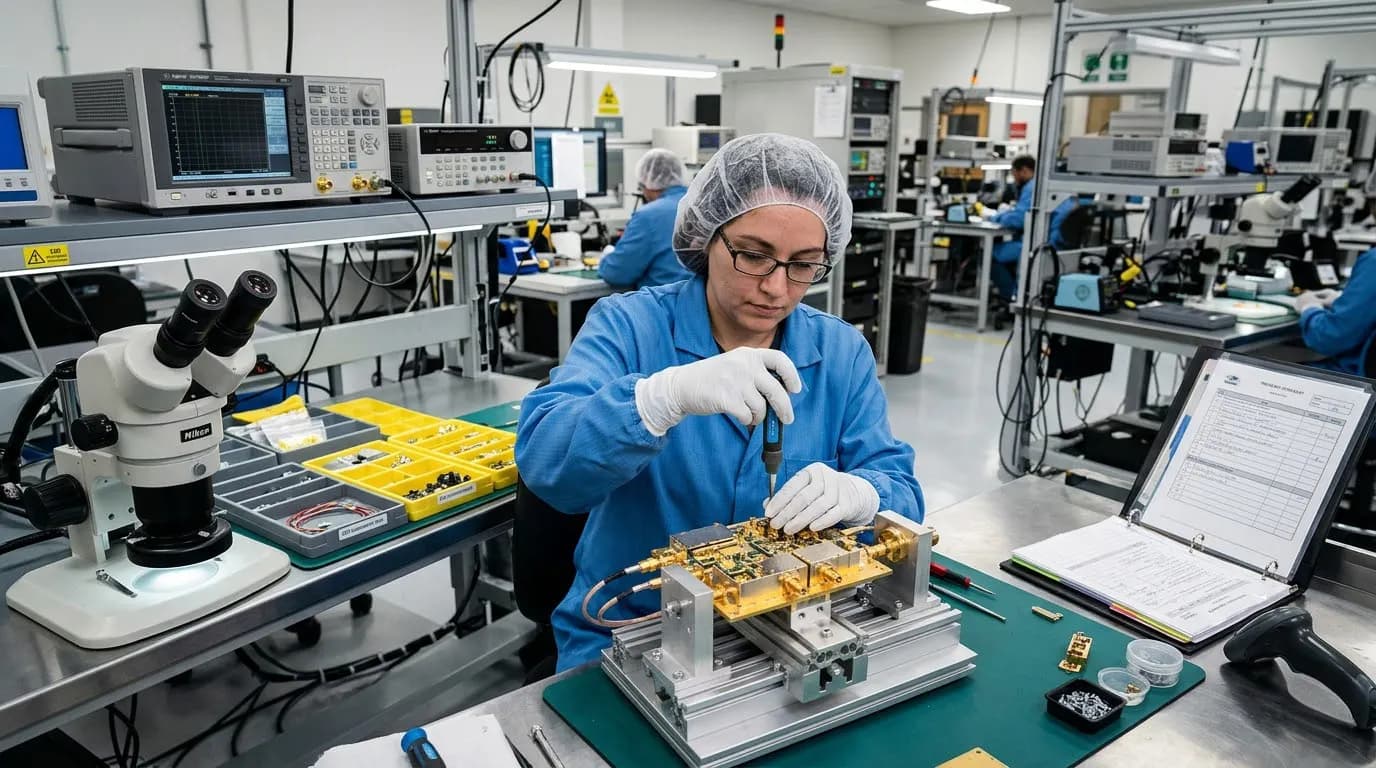 High-performance RF subsystem assembly in a test environment